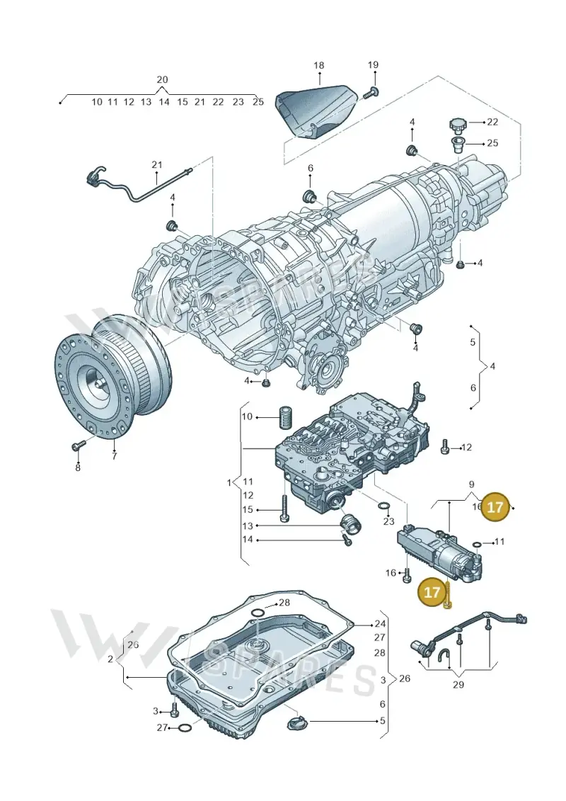 018325061B — Audi A5 Sportback (2016-2020) diagram 897325090, position 17