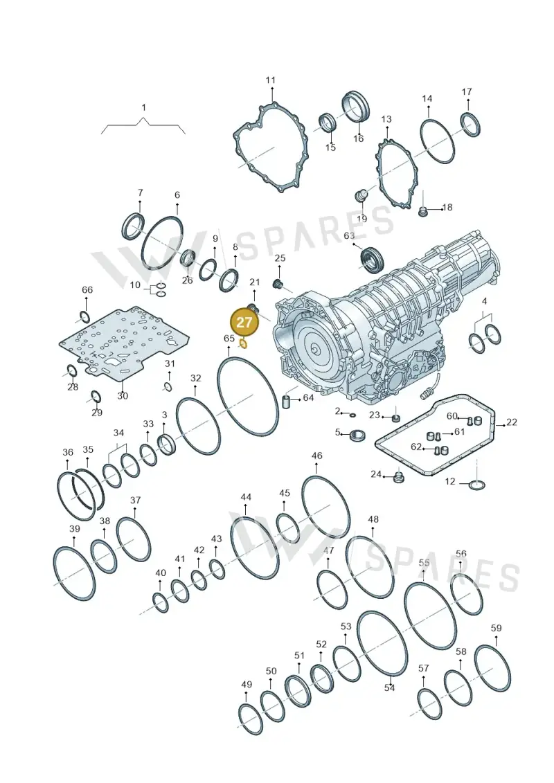 01F321386C — Audi A4/S4/Av./qu.     05> (2005-) diagram 264321500, position 27