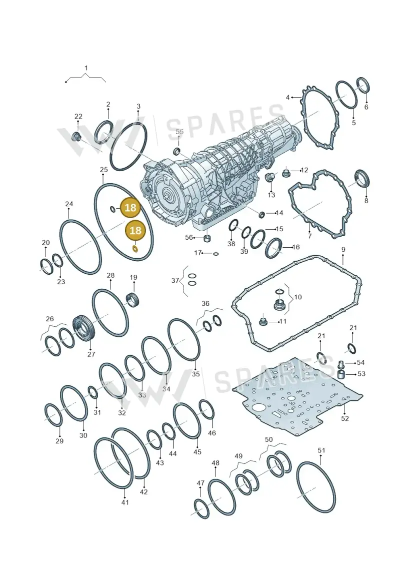 01F321386C — Audi RS6 qu. (2003-2004) diagram 264321510, position 18