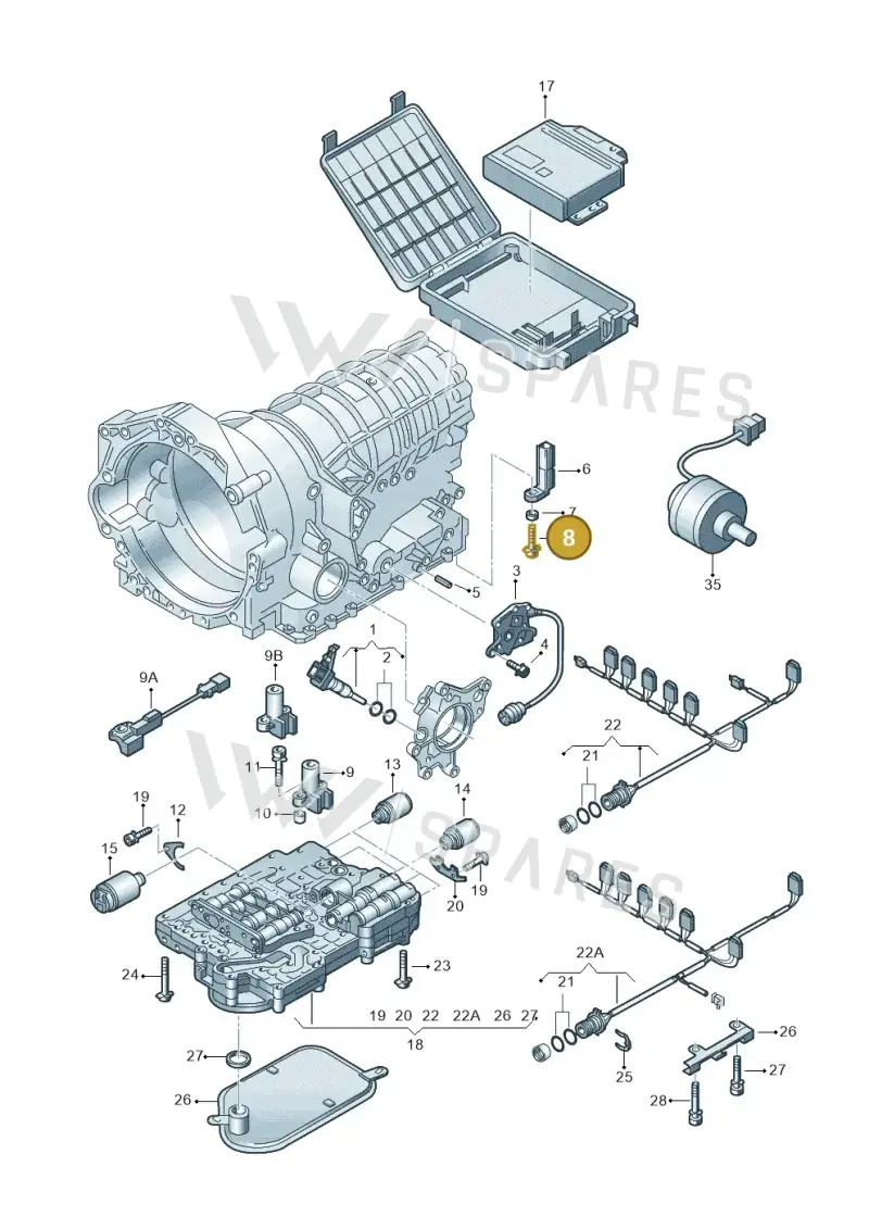 01F325061 — Audi A4/S4/Av./qu.     05> (2005-) diagram 156927600, position 8