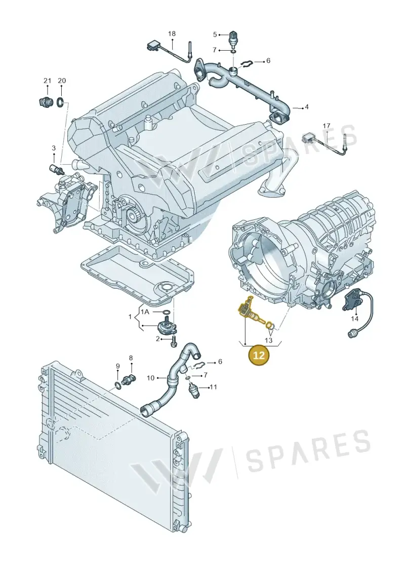 01F409191 — Audi A6/Wagon/quattro (2001-2004) diagram 255919800, position 12