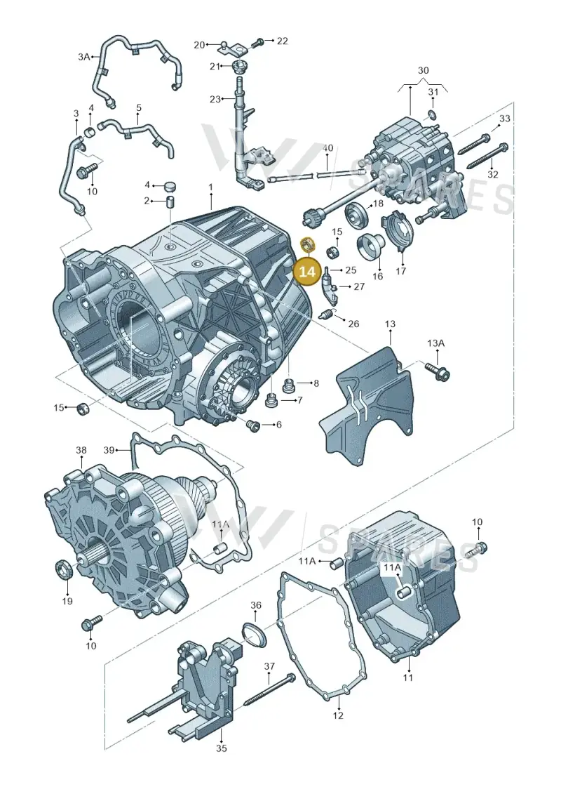 01J301547A — Audi A6 2.7 TDI (2008-2011) diagram 261321600, position 14