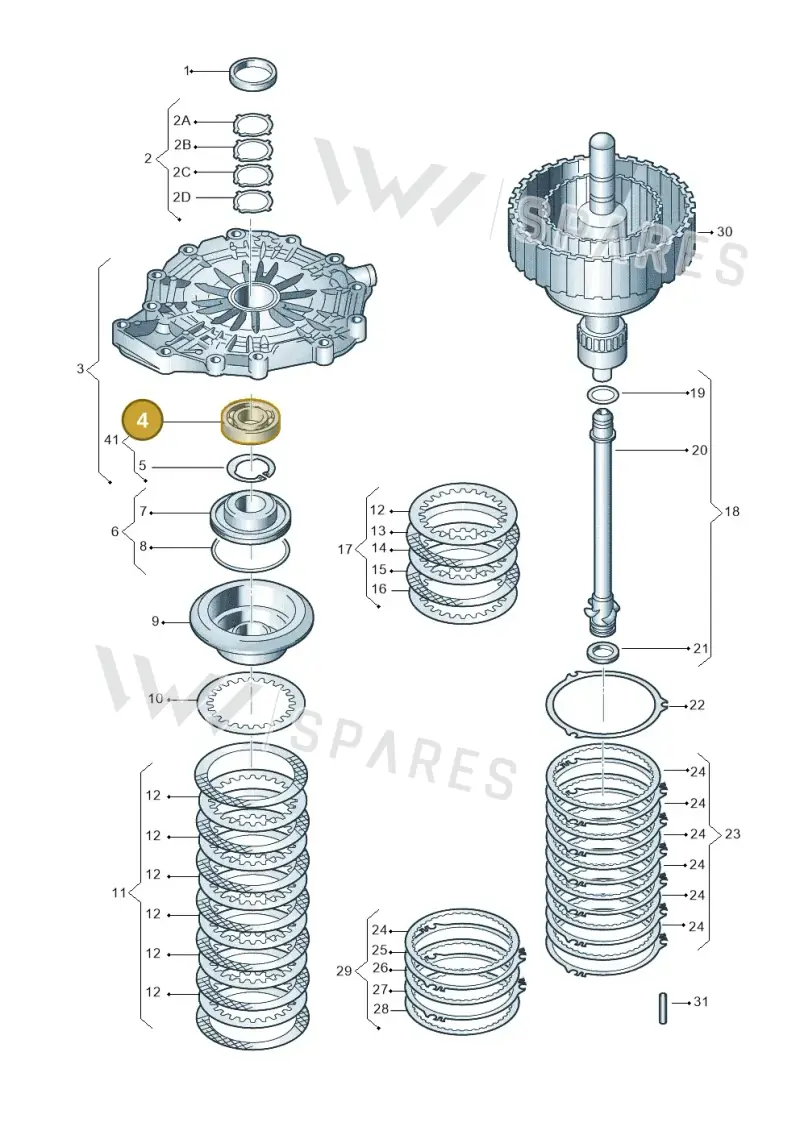01J311445B — Audi A6 2.7 TDI (2008-2011) diagram 249323100, position 4