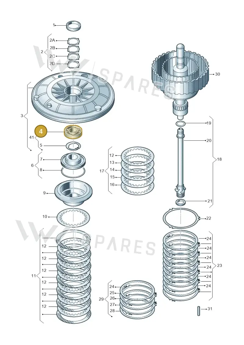 01J311445B — Audi A5 Sportback (2011-2017) diagram 736323100, position 4