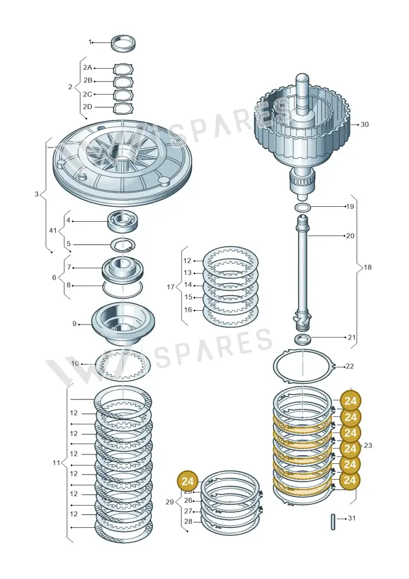 01J323139C — Audi A5 Cabrio 2.0 (2008-2012) diagram 736323100, position 24