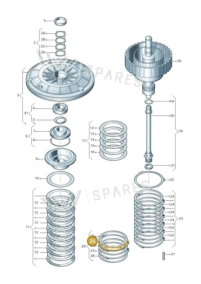 01J323139D — Audi A5 Cabrio 2.0 (2008-2012) diagram 736323100, position 25