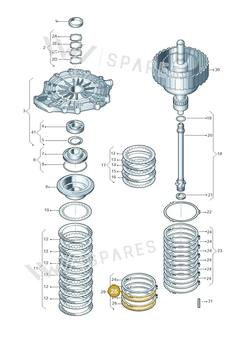 01J323139F — Audi A6 2.7 TDI (2008-2011) diagram 249323100, position 26