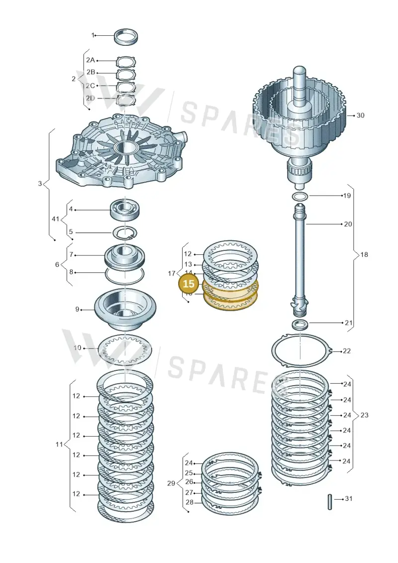 01J323941D — Audi A6 2.7 TDI (2008-2011) diagram 249323100, position 15