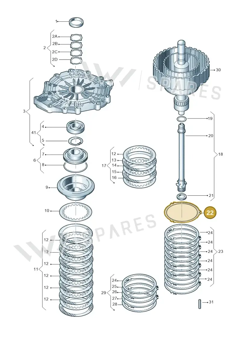 01J323976B — Audi A6 2.7 TDI (2008-2011) diagram 249323100, position 22