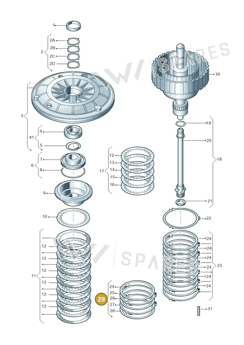 01J398139 — Audi A5 Cabrio 2.0 (2008-2012) diagram 736323100, position 29