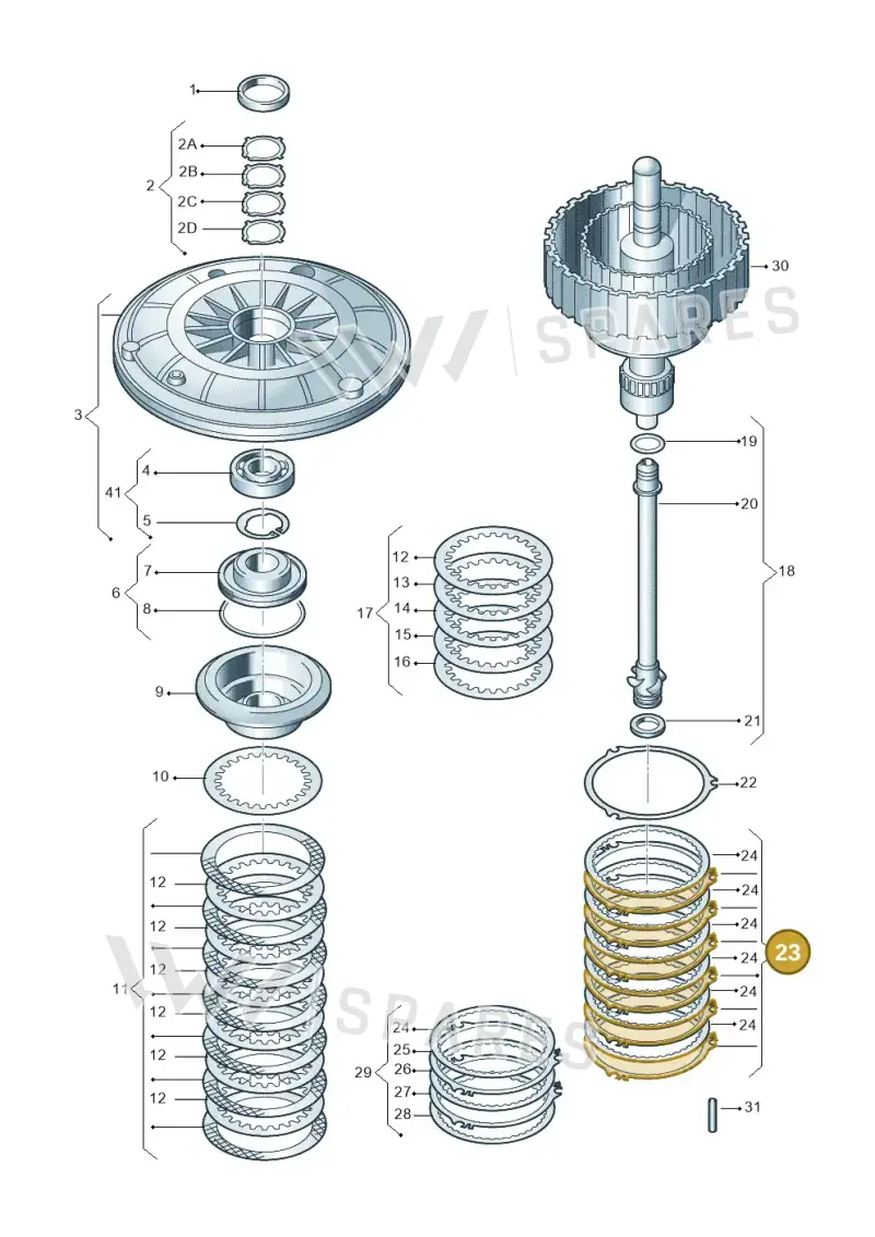 01J398241 — Audi A5 Cabrio 2.0 (2008-2012) diagram 736323100, position 23