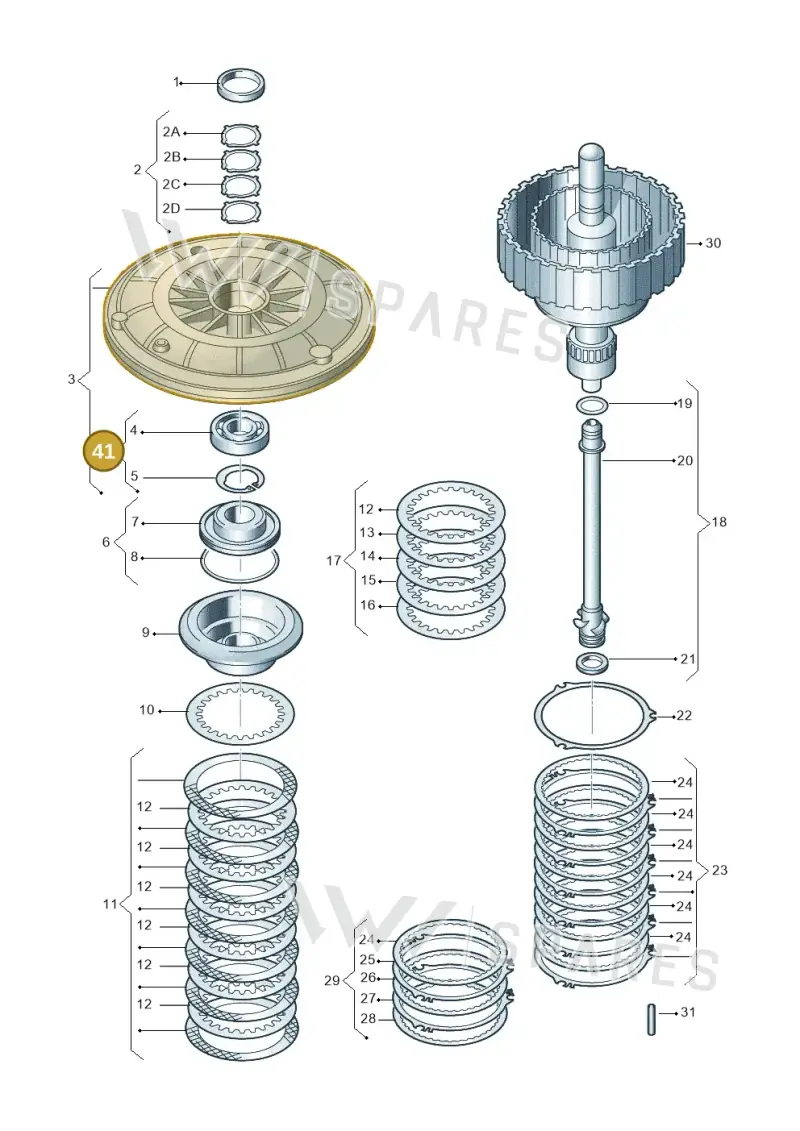 01J398445A — Audi A5 Sportback (2011-2017) diagram 736323100, position 41