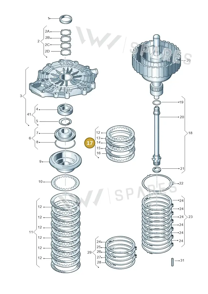 01J398941 — Audi A6 2.7 TDI (2008-2011) diagram 249323100, position 17