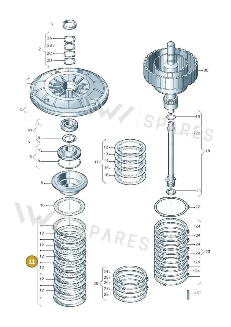 01J398944C — Audi A5 Sportback (2011-2017) diagram 736323100, position 11