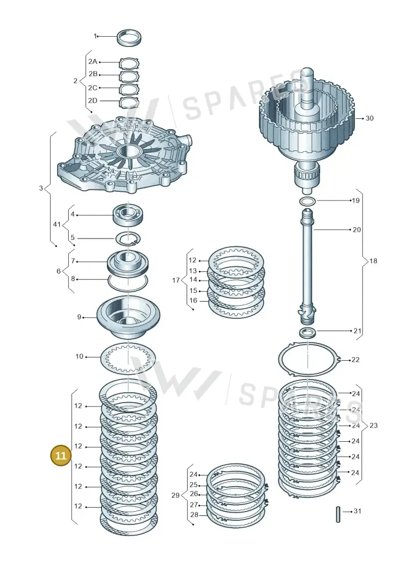 01J398944D — Audi A6 2.7 TDI (2008-2011) diagram 249323100, position 11