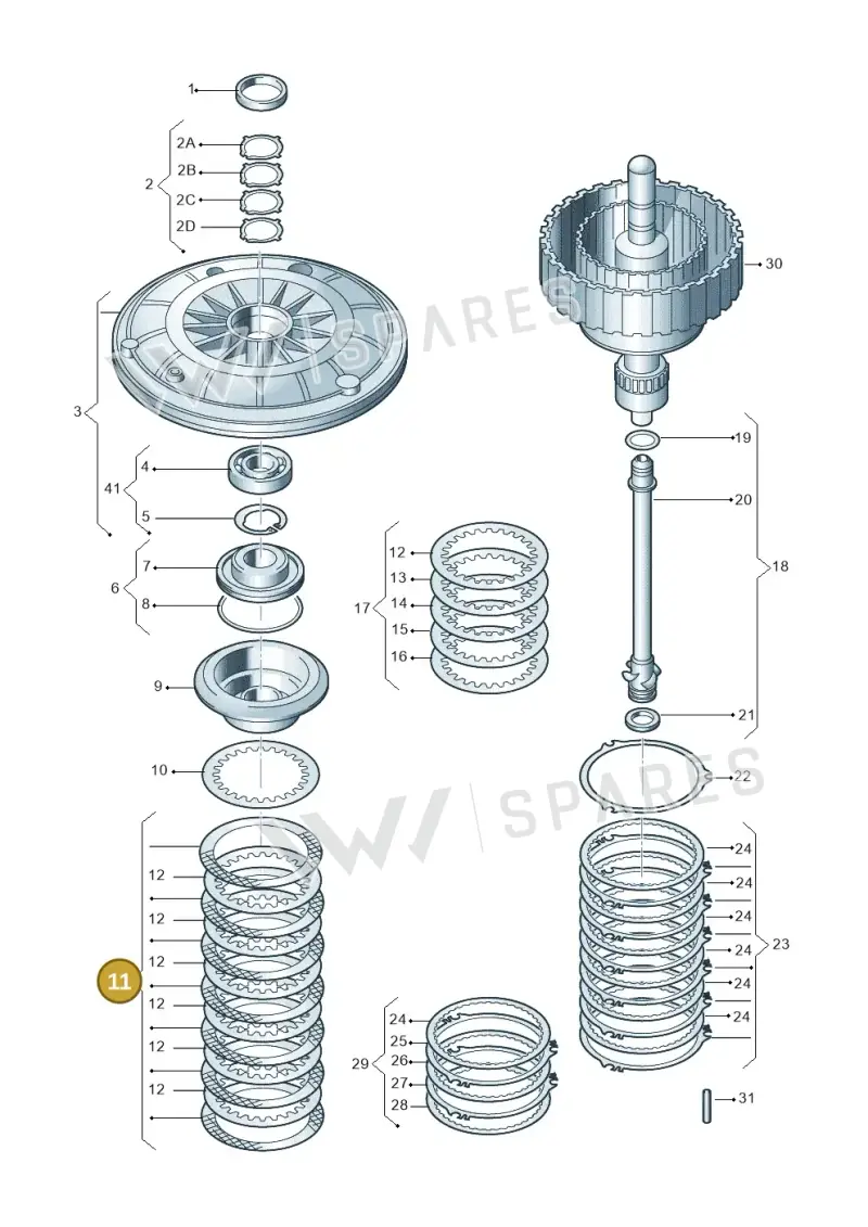 01J398944D — Audi A5 Sportback (2011-2017) diagram 736323100, position 11