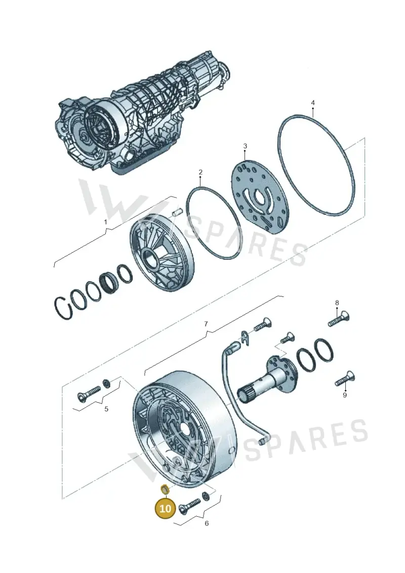 01L301125 — Audi RS6 qu. (2003-2004) diagram 264321560, position 10