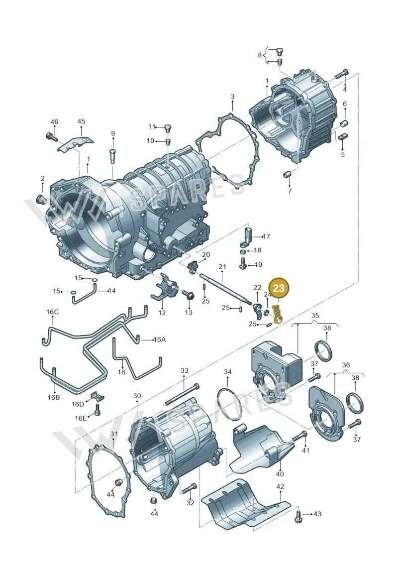 01L321171 — Audi RS6 qu. (2003-2004) diagram 153321770, position 23
