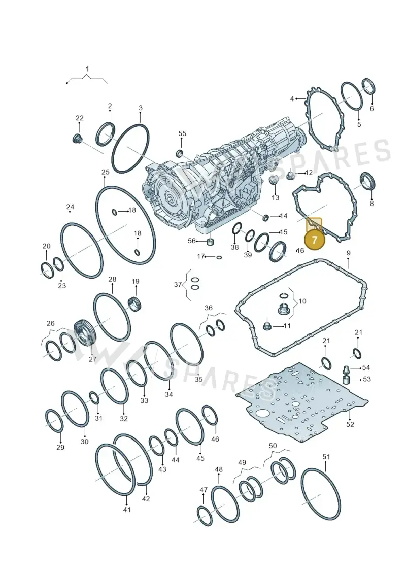 01L321381 — Audi RS6 qu. (2003-2004) diagram 264321510, position 7