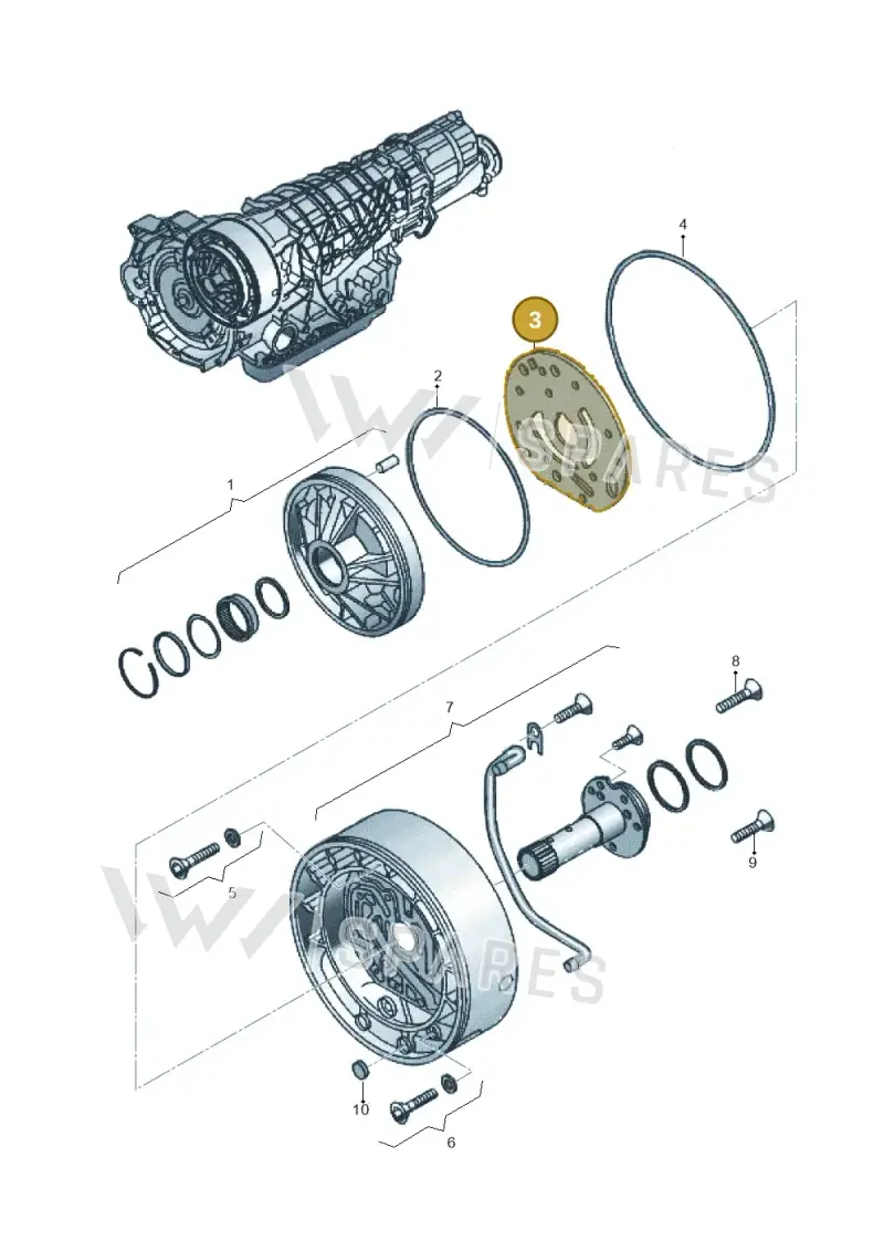 01L321445 — Audi RS6 qu. (2003-2004) diagram 264321560, position 3