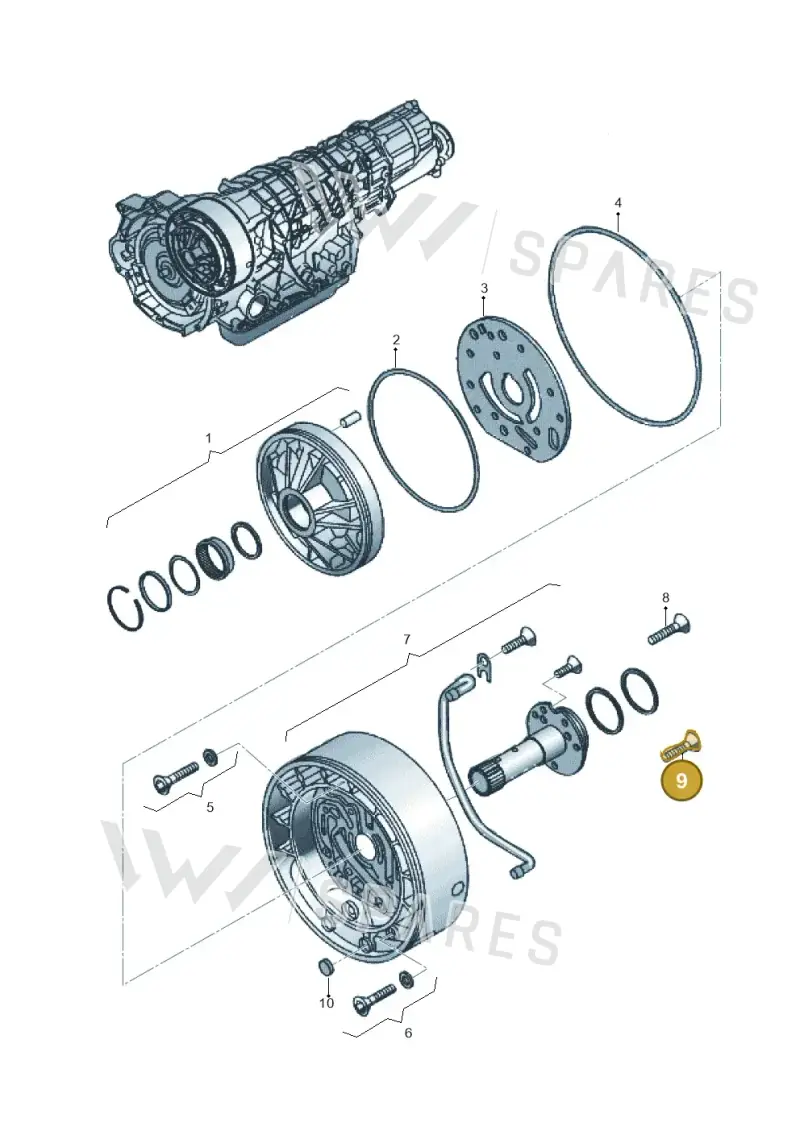 01L321453A — Audi RS6 qu. (2003-2004) diagram 264321560, position 9