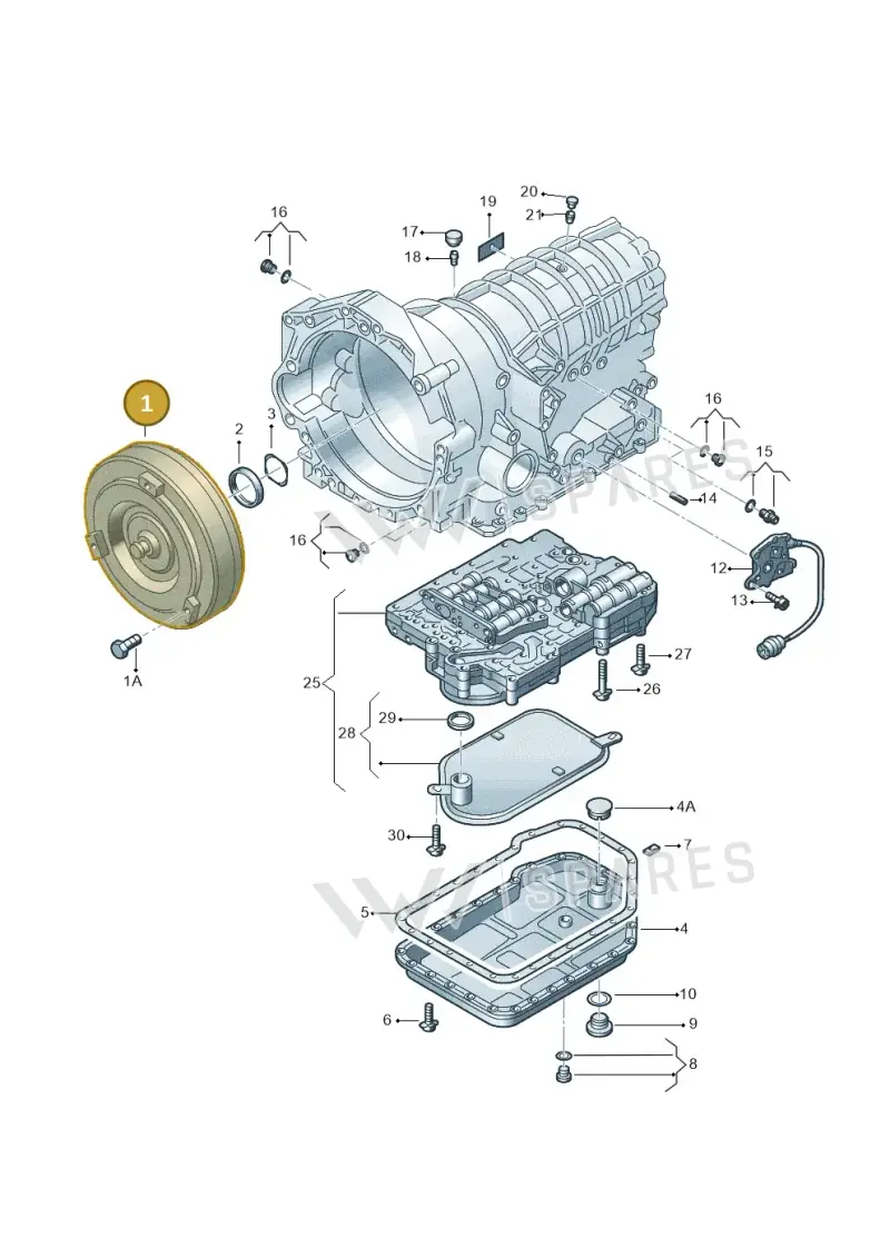 01L323571F — Audi A8 quattro (1999-2002) diagram 156321600, position 1