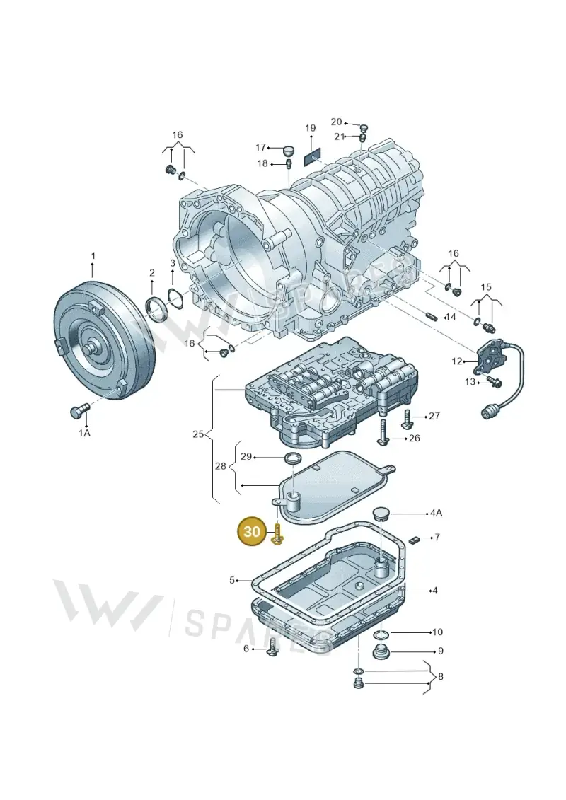 01L325061 — Audi RS6 qu. (2003-2004) diagram 156321600, position 30
