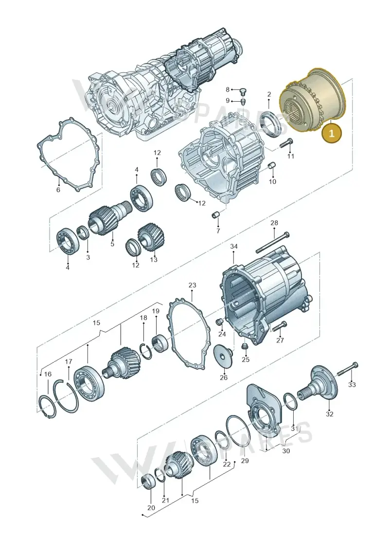 01L409751 — Audi RS6 qu. (2003-2004) diagram 153409970, position 1
