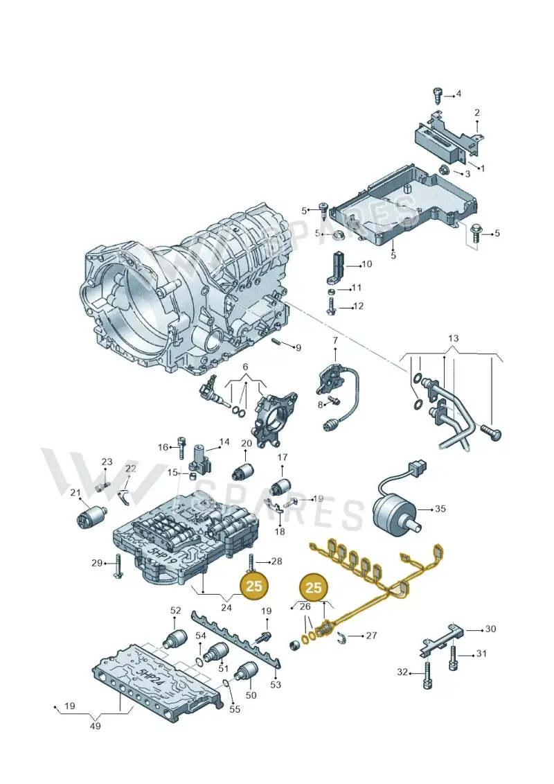 01L971661A — Audi RS6 qu. (2003-2004) diagram 152927600, position 25
