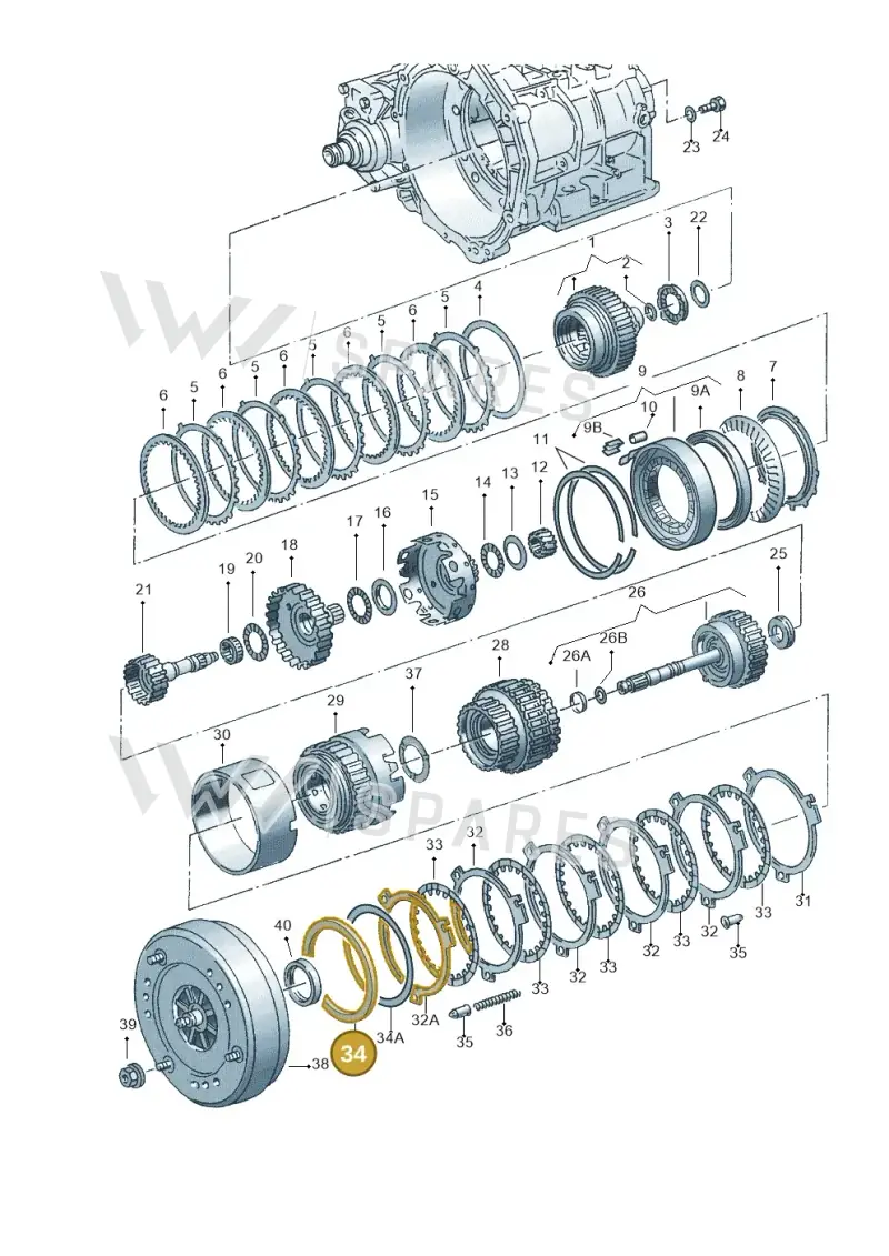 01M323821 — Audi A3/S3/QUATTRO (2000-2003) diagram 220323500, position 34