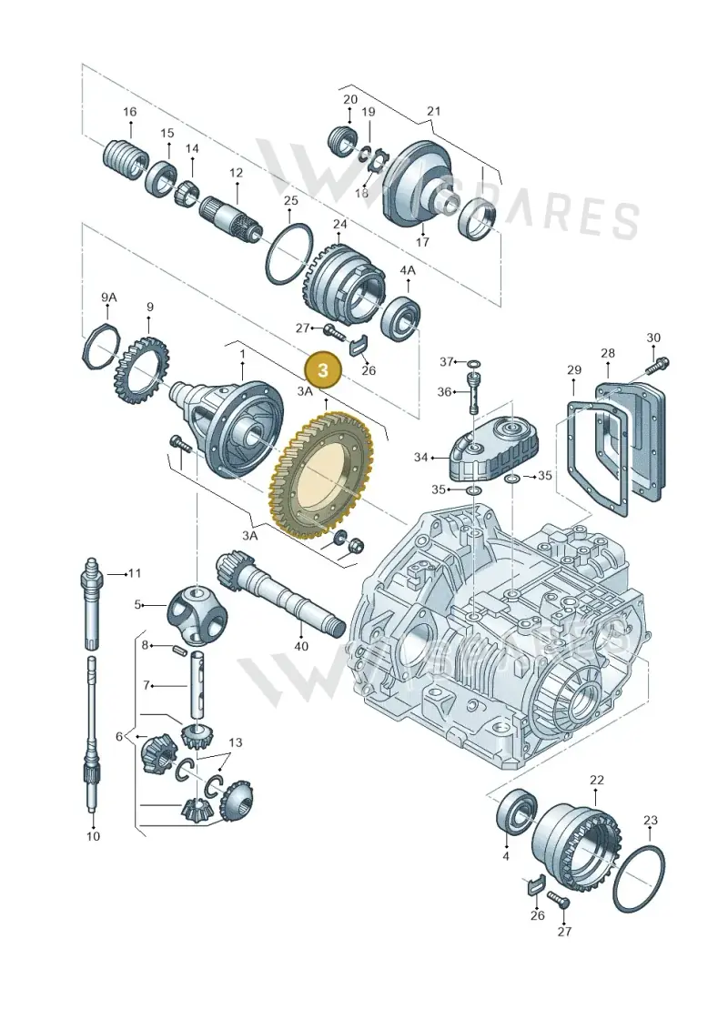 01M409111C — Audi A3/S3/QUATTRO (2000-2003) diagram 201409500, position 3