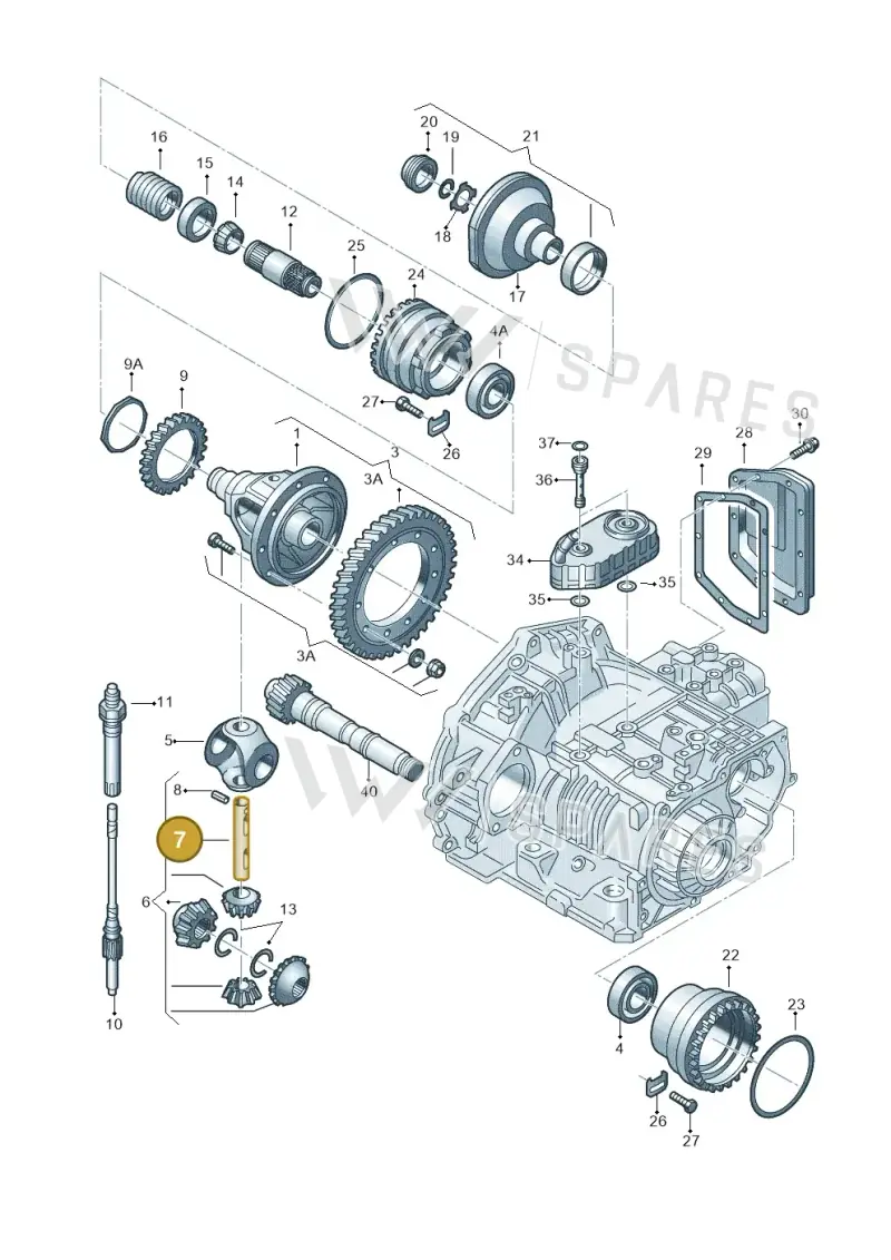 01M409177B — Audi A3/S3/QUATTRO (2000-2003) diagram 201409500, position 7