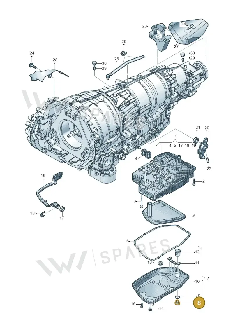 01V321376 — Audi A6 2.7 TDI (2008-2011) diagram 291325800, position 8