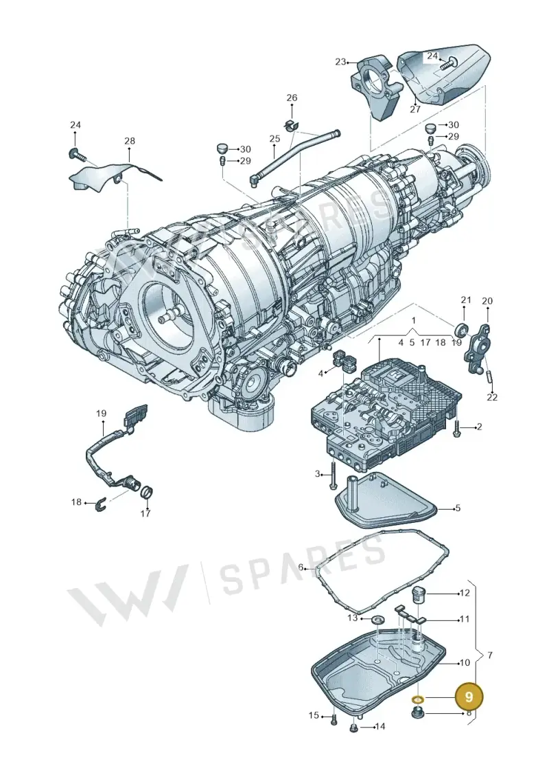 01V321379 — Audi A6 2.7 TDI (2008-2011) diagram 291325800, position 9
