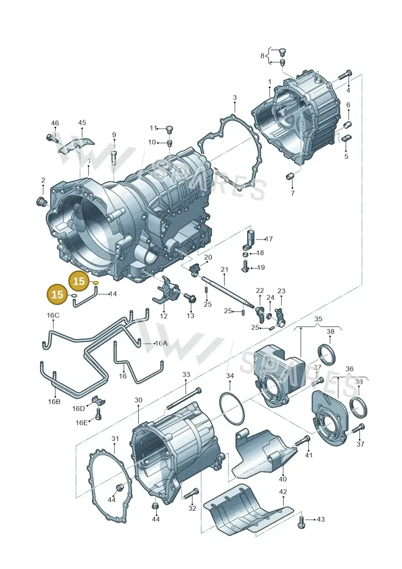 01V321419 — Audi A4/S4/Av./qu.     05> (2005-) diagram 153321770, position 15