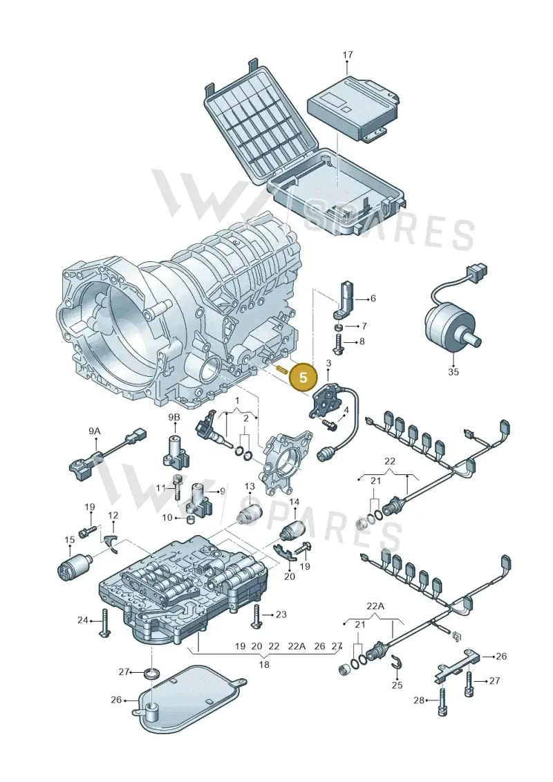 01V321544 — Audi A4/S4 Cabrio./qu. (2002-2006) diagram 156927600, position 5