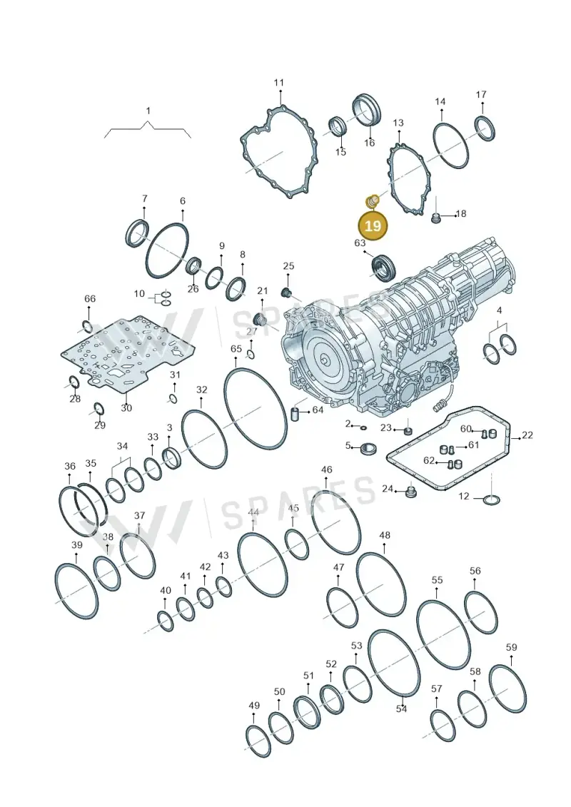 01V409057 — Audi A4/S4/Av./qu.     05> (2005-) diagram 264321500, position 19