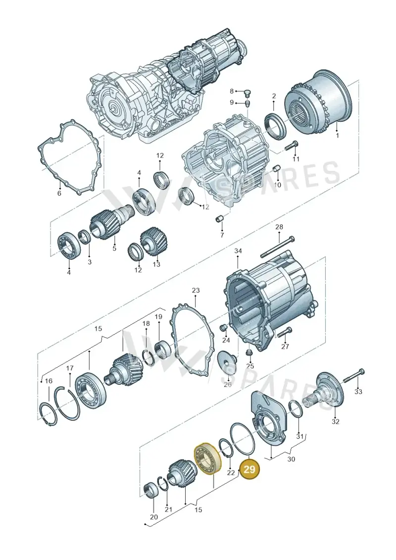 01V409133B — Audi A4/AV./QU.    "CN"03>05 (2003-2005) diagram 153409970, position 29