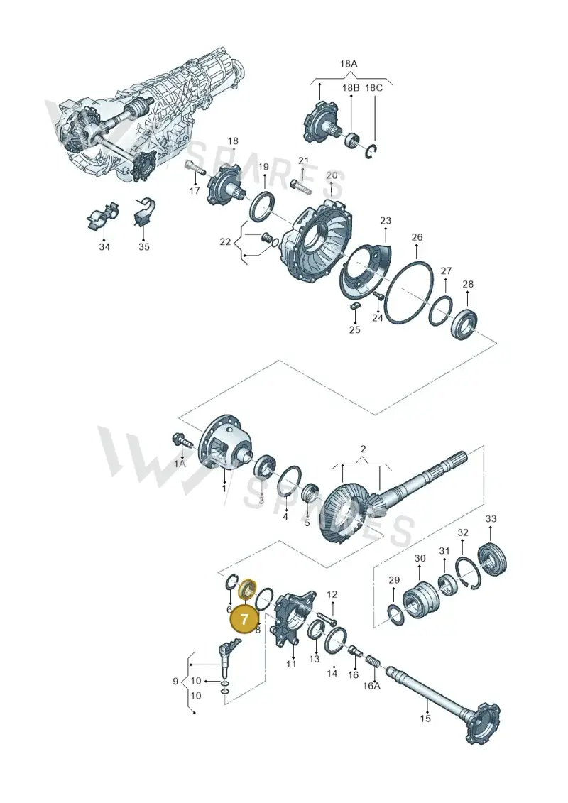 01V409144 — Audi A4/S4/Av./qu.     05> (2005-) diagram 218409570, position 7