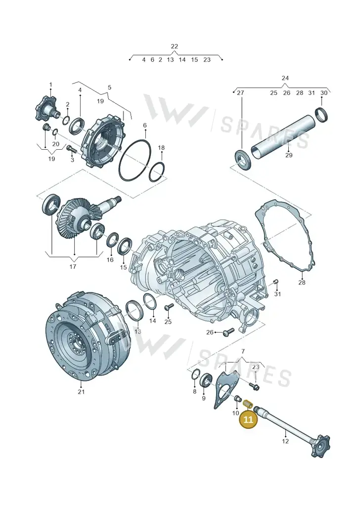 01V409379 — Audi RS6 Avant (2019-) diagram 838409600, position 11