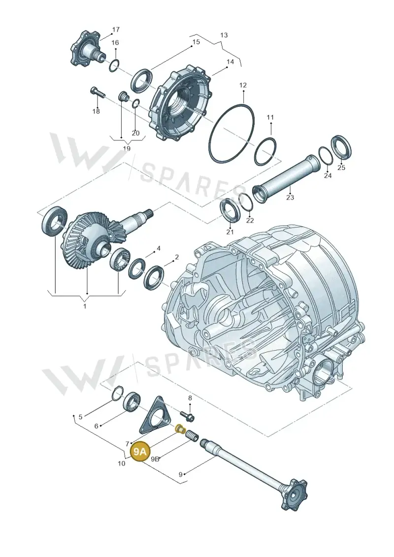 01V409380 — Audi Q5 qu. 2.0 TDI (2008-2012) diagram 291409720, position 9A