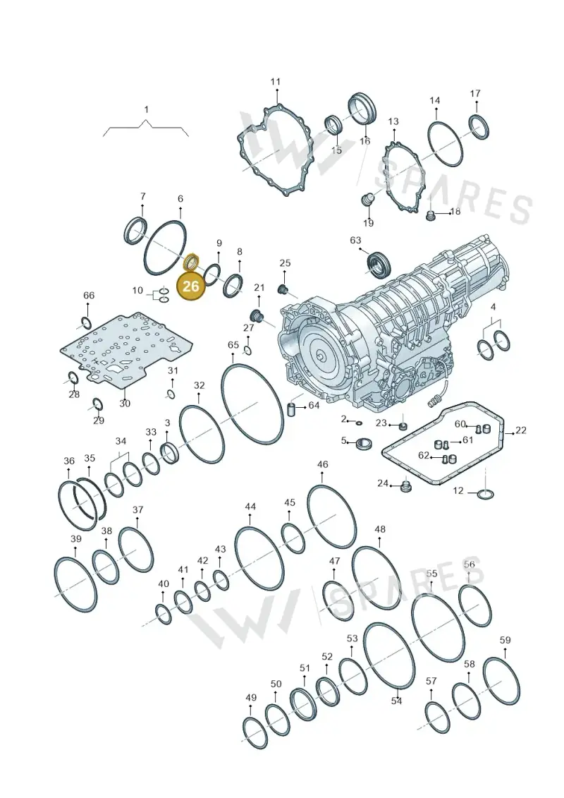 01V409529 — Audi A4/S4/Av./qu.     05> (2005-) diagram 264321500, position 26