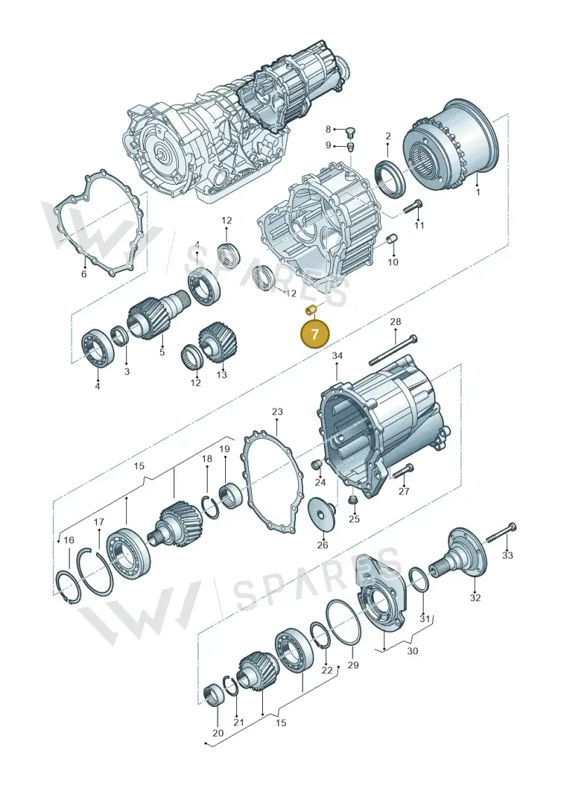 01V409639 — Audi A4/S4/Av./qu.     05> (2005-) diagram 153409970, position 7