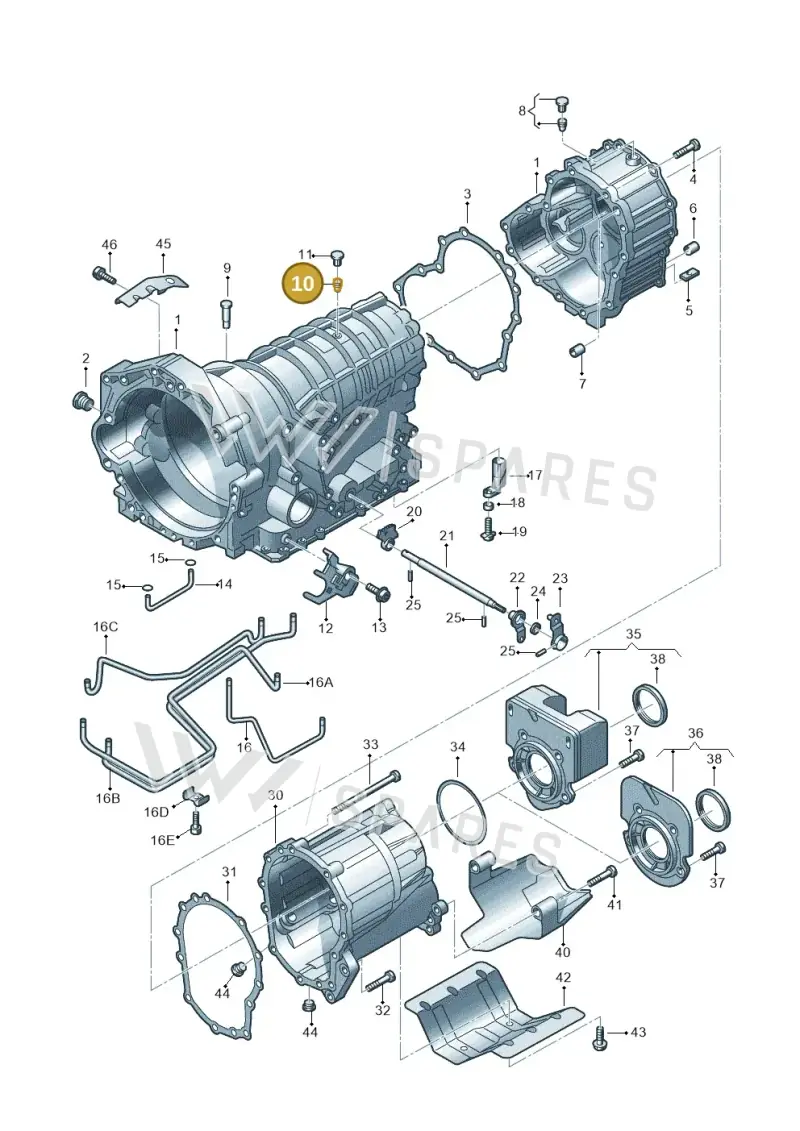 01V409847 — Audi A4/S4/Av./qu.     05> (2005-) diagram 153321770, position 10
