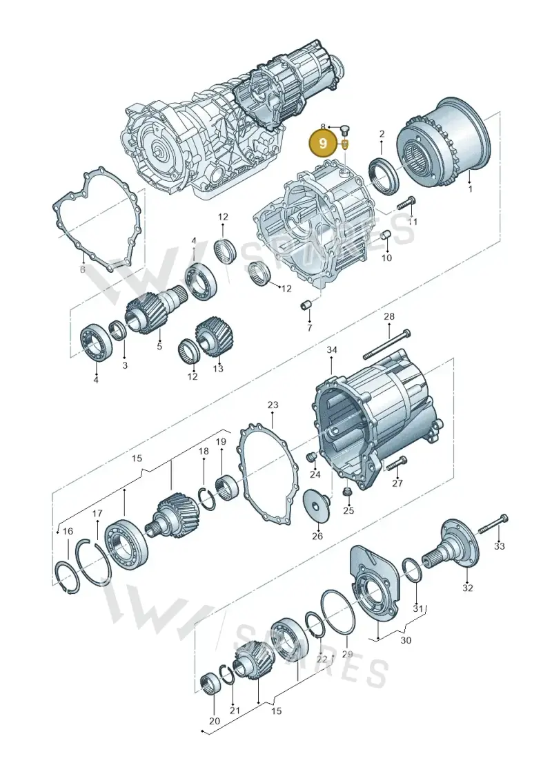 01V409847 — Audi A6 Allroad qu. (2000-2005) diagram 153409970, position 9