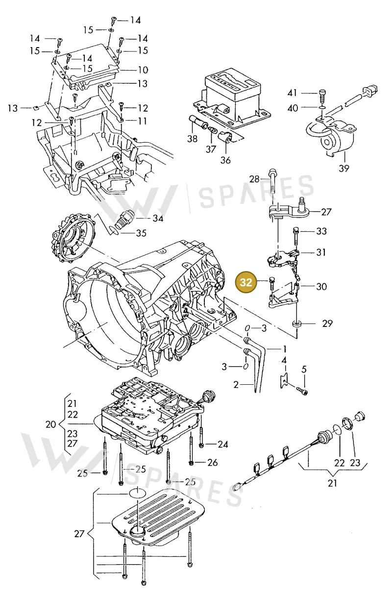 01V919838 — Audi A8 (1996-1998) diagram 152927500, position 32