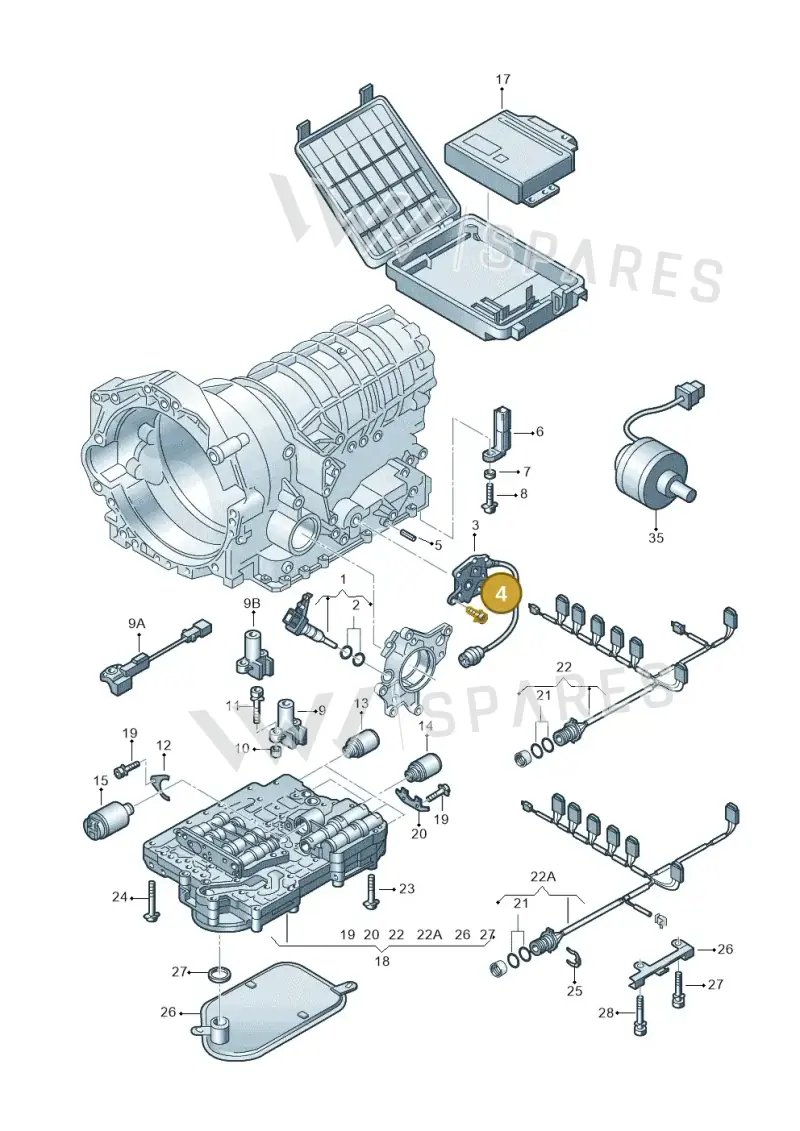 01V919838 — Audi A4/S4/Av./qu.     05> (2005-) diagram 156927600, position 4