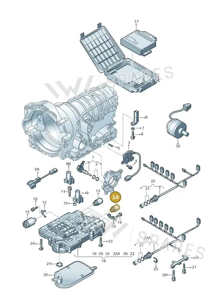01V927331 — Audi A4/S4 Cabrio./qu. (2002-2006) diagram 156927600, position 14