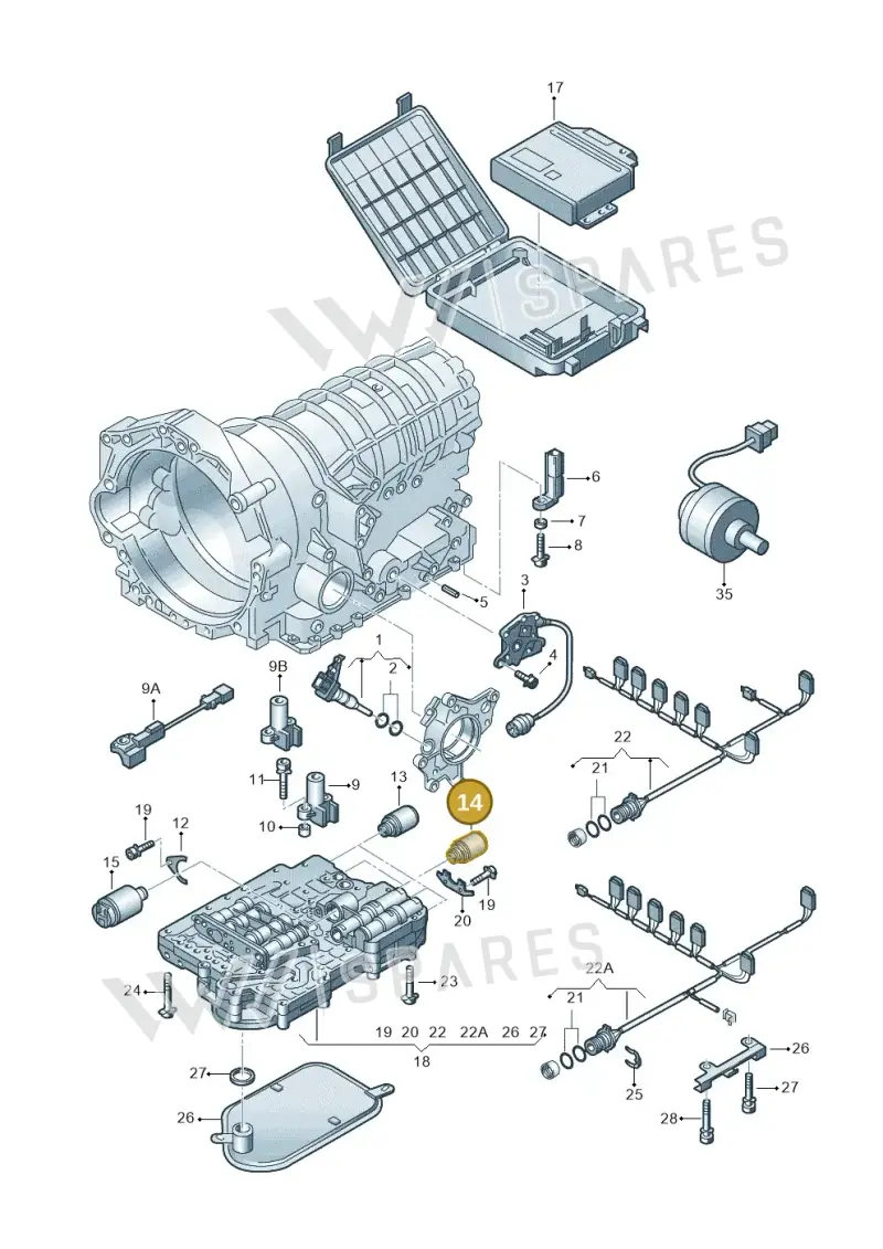 01V927331 — Audi A4/S4 Cabrio./qu. (2002-2006) diagram 156927600, position 14