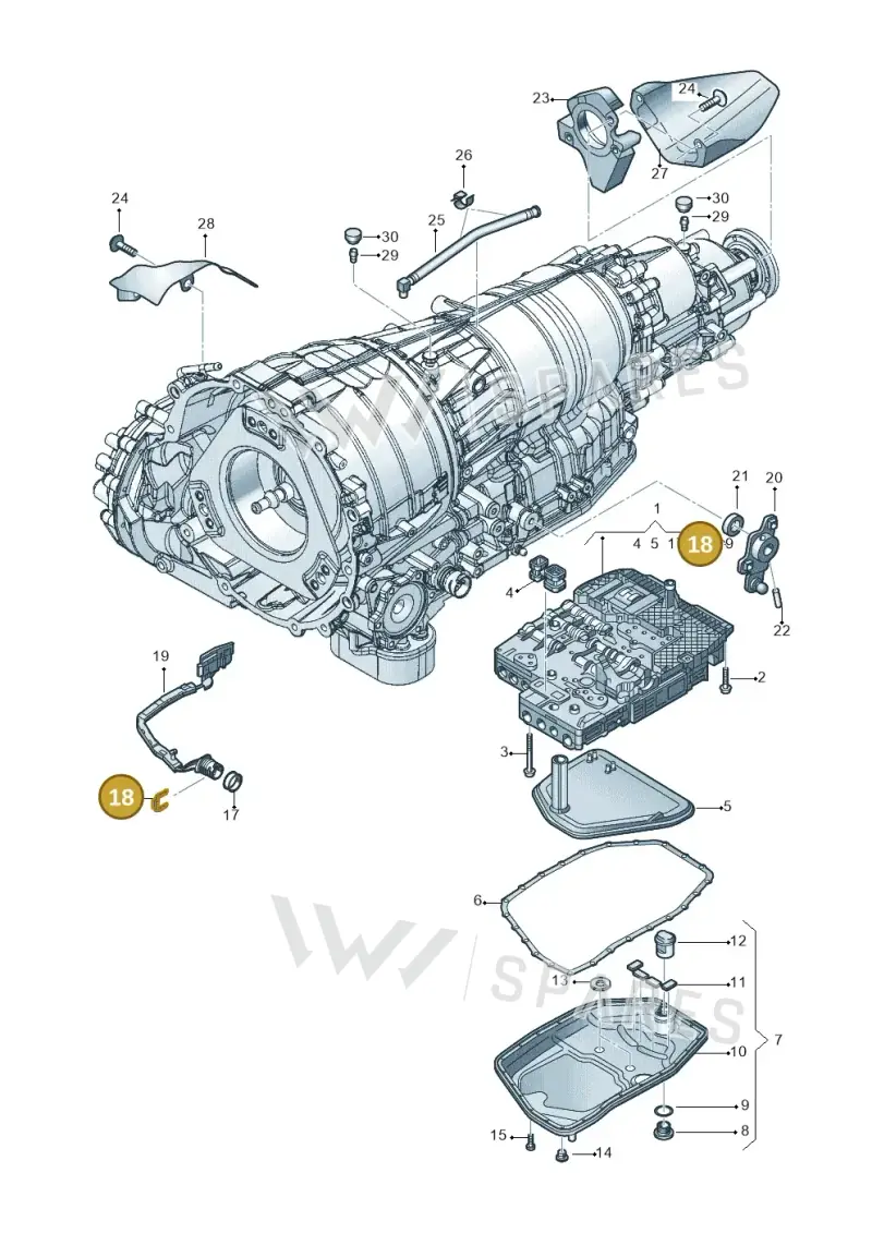 01V971848 — Audi A6 2.7 TDI (2008-2011) diagram 291325800, position 18